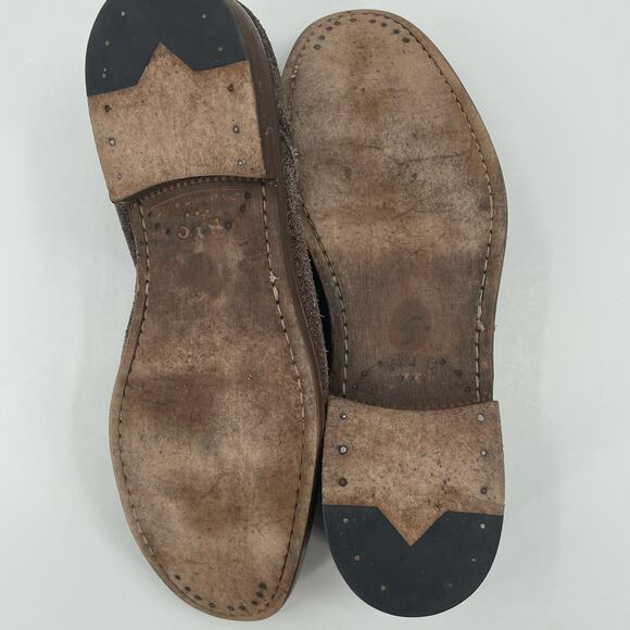 John Varvatos Men's Suede Chukka Boots, Brown/Gray Distressed, Sz. 10M398 - Picture 11 of 15